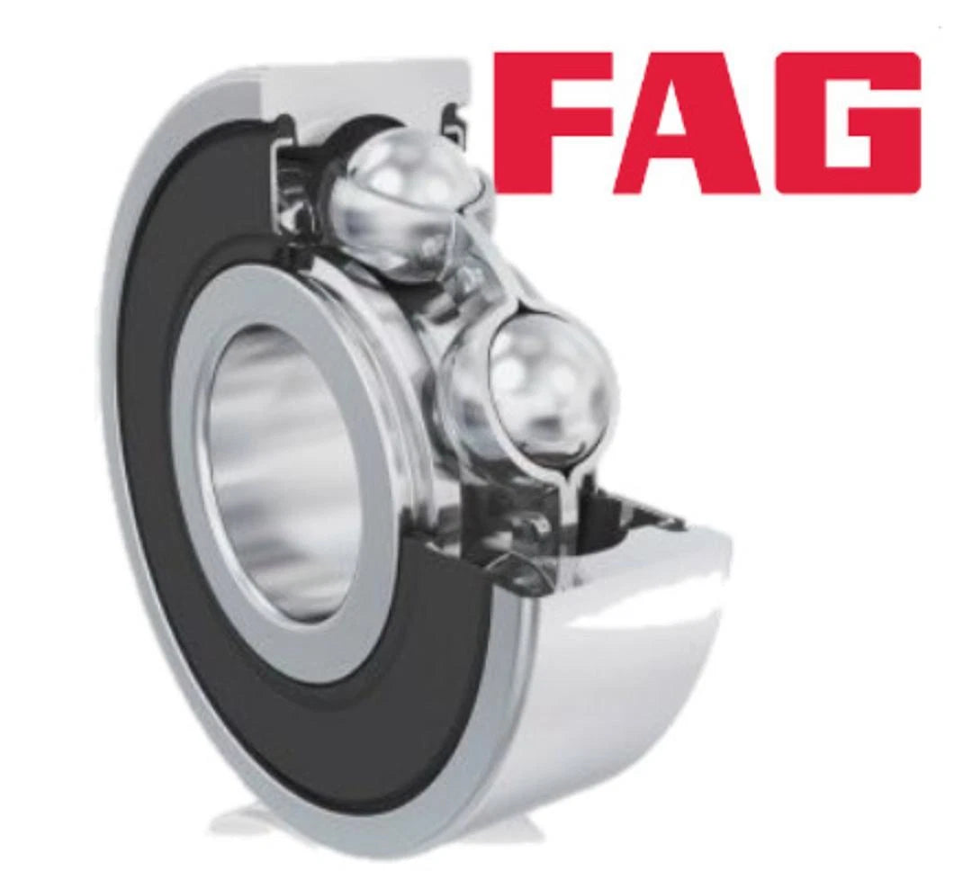 FAG 6004 2RS Deep Groove Ball Bearing, Rubber Sealed 20x42x12 mm