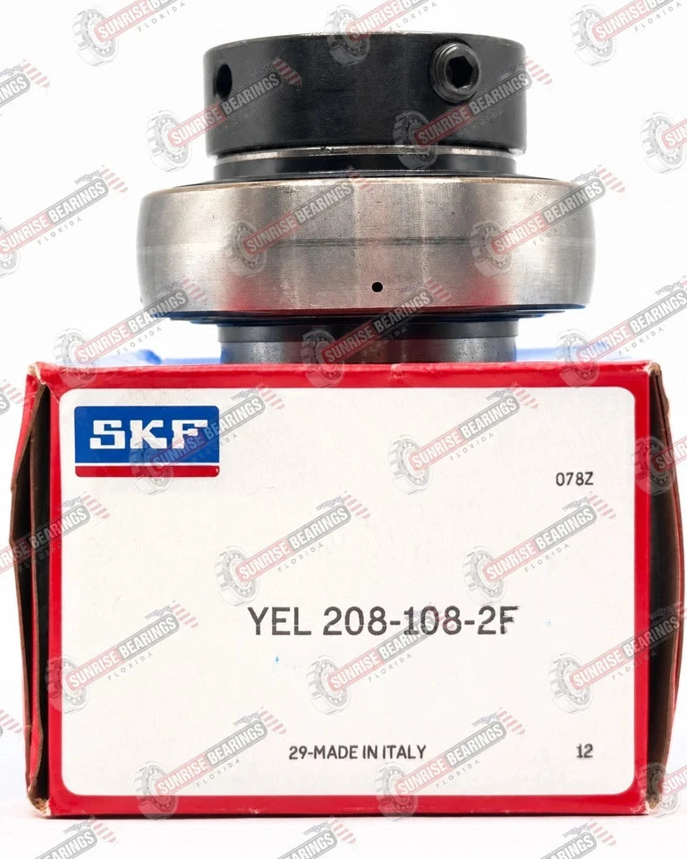 SKF YEL208-108-2F Insert Ball Bearing 1-1/2" ID G1108 KRR B 38.1x80x56.5 mm