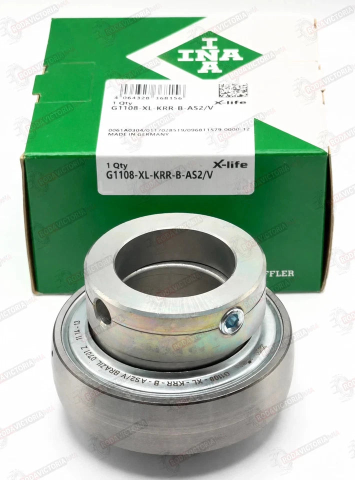 INA G1108 KRR B AS2/V Insert Ball Bearing 1-1/2" Bore YEL208-108 38.1x80x56.5 mm