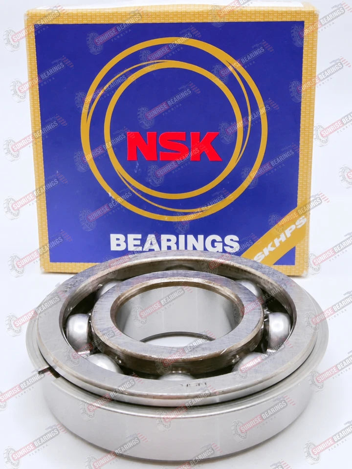 NSK 6307 NR Deep Groove Ball Bearing, Open, No Seals + Snap Ring 35x80x21 mm