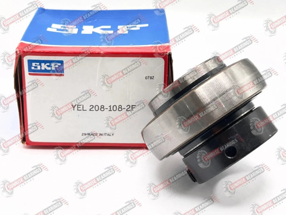 SKF YEL208-108-2F Insert Ball Bearing 1-1/2" ID G1108 KRR B 38.1x80x56.5 mm