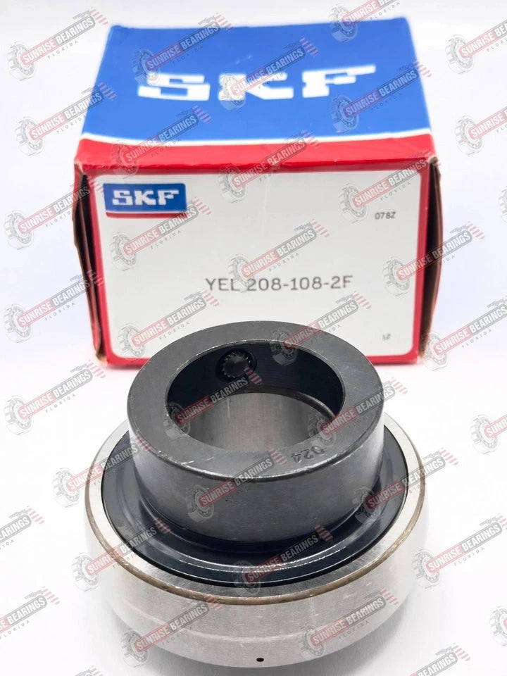 SKF YEL208-108-2F Insert Ball Bearing 1-1/2" ID G1108 KRR B 38.1x80x56.5 mm