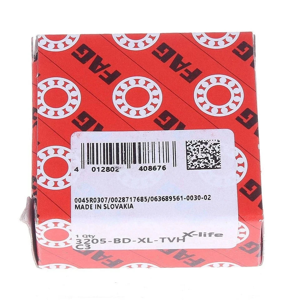 FAG 3205 BD XL TVH Double Row Angular Contact Ball Bearing 25x52x20.6 mm