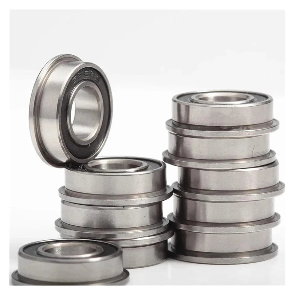 QTY.02 ZEN F688 2RS Flanged Deep Groove Ball Bearing, Rubber Sealed 8x16x5 mm